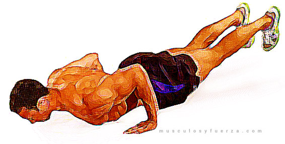 Tipos de Flexiones. Plancha Elevando el Cuerpo